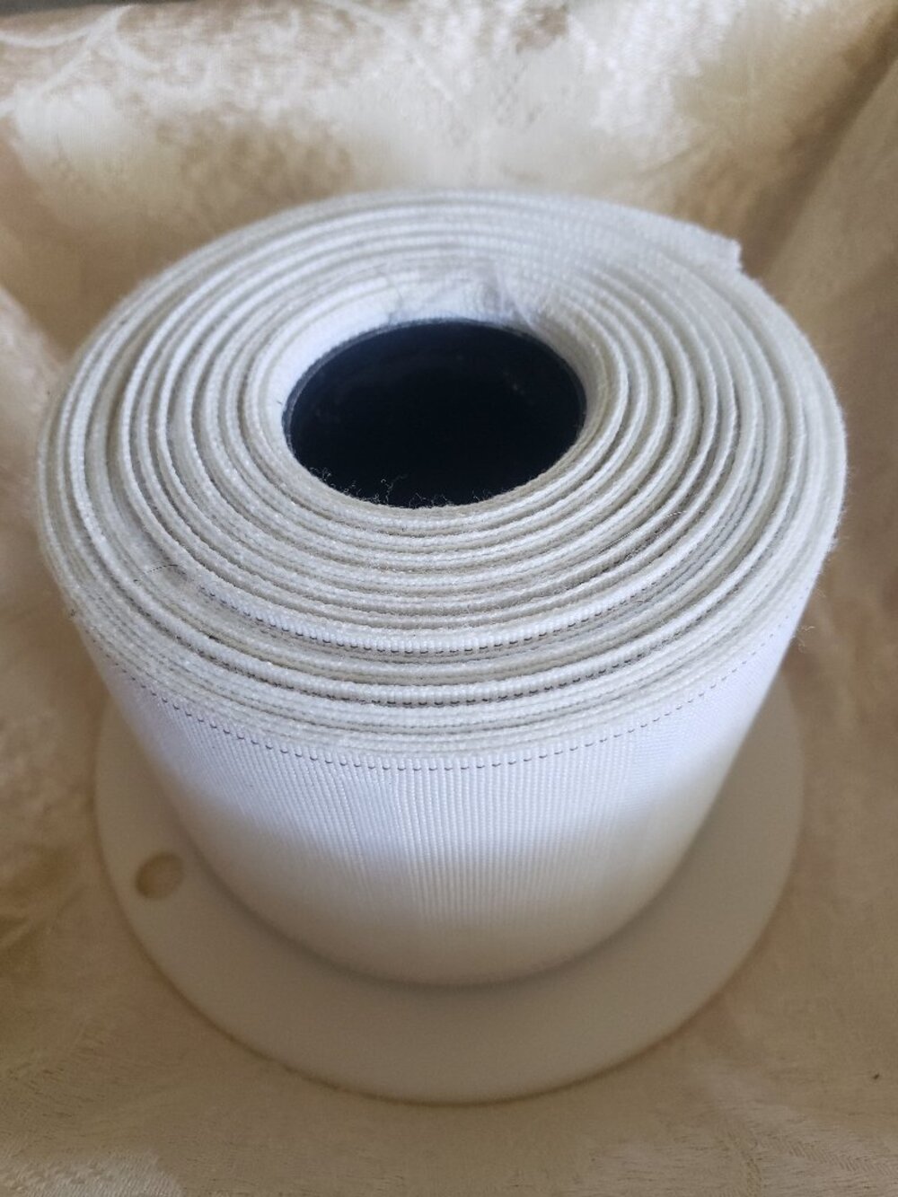 White 4" Wide Elastic Roll for Sewing